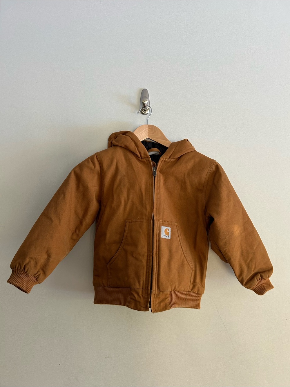 Kids Carhartt Chestnut Brown Hooded Work Jacket